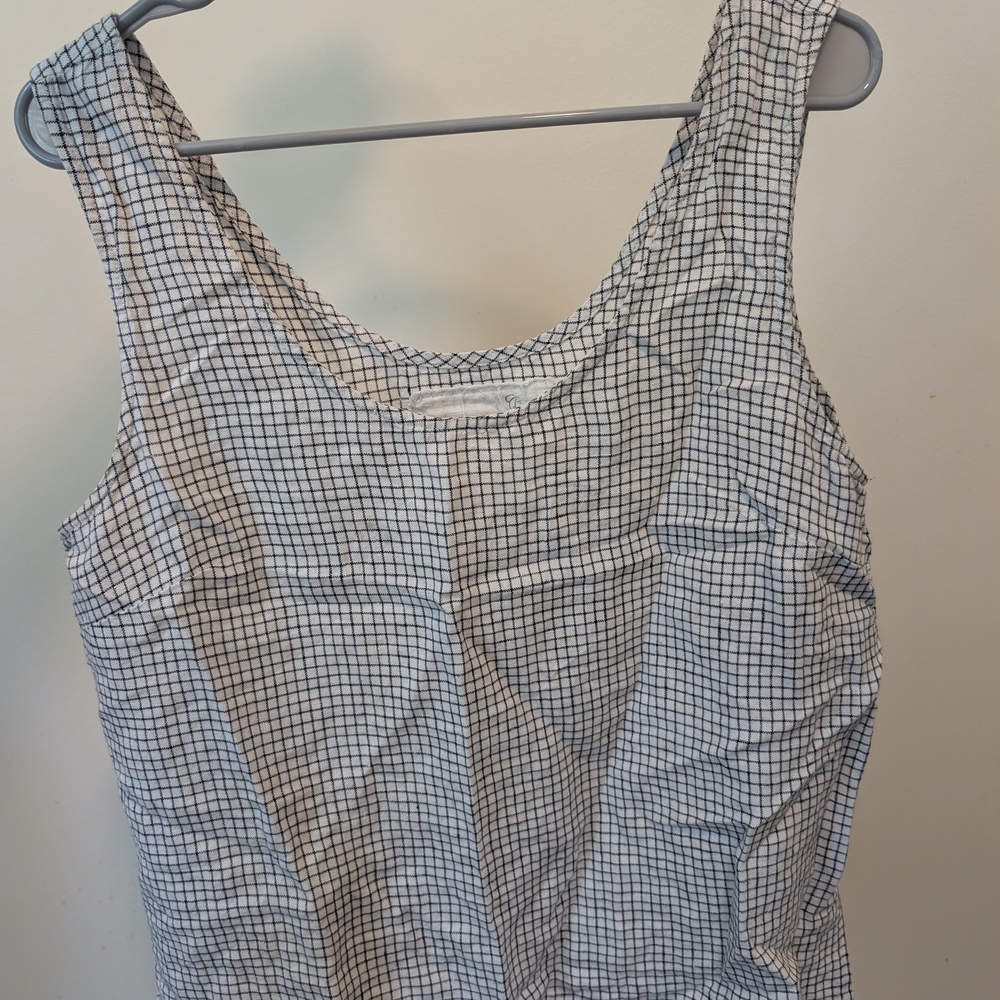 notPERFECTLINEN Checkered Linen Top